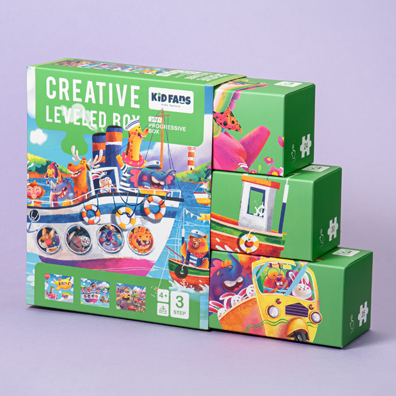 پازل کیدفنز حمل و نقل | 89 تکه Creative Level Box Kids Transportation | کد 2402